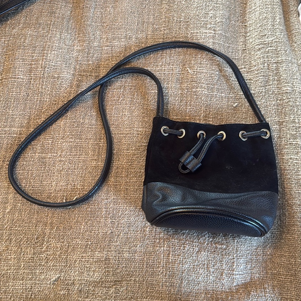 Forever 21 Small Black Bucket Bag Cross Body
